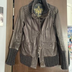 💥Mackage leather | wool jacket sz M💥